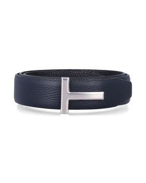 Tom Ford Luxurious Calf Leather Belt For - Blue