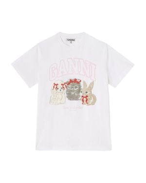 Ganni "Cute Animals" T-Shirt - White