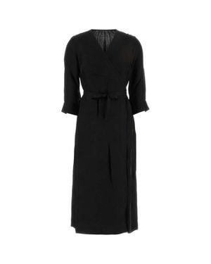 Uma Wang Anthea Viscose Blend Midi Dress - Black