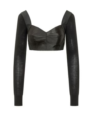 Dolce & Gabbana Designer Knit Top - Black