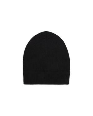 Rick Owens Ribbed Wool Beanie - Black