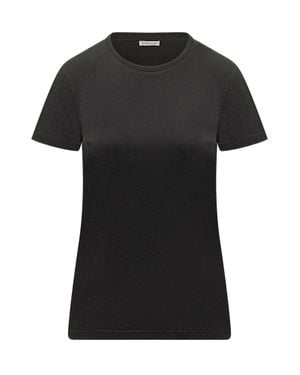 Moncler Cotton Sleeves Cut T-Shirt - Black