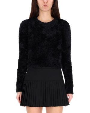 Marine Serre Wild Fluffy Jersey Polyamide Sweaters - Black
