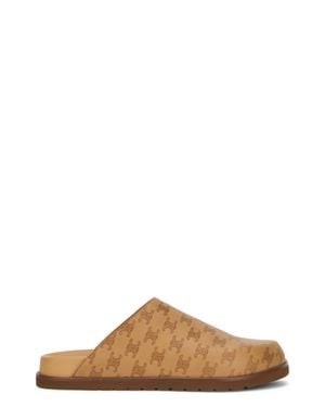 Celine Clogs With Monogram Print - Brown