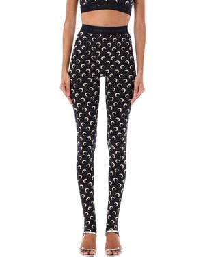 Marine Serre All-Over Moon Print Leggings - Black