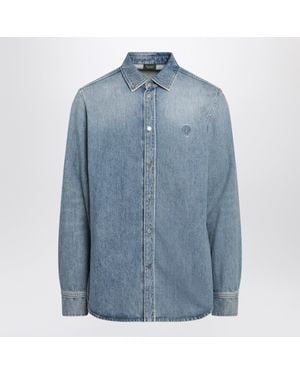 Gucci Light Faded-Effect Denim Shirt - Blue