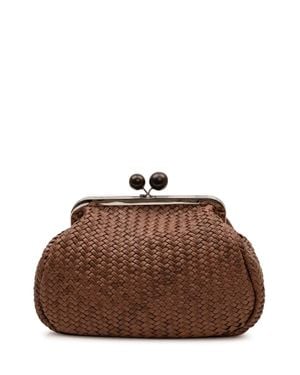 Weekend by Maxmara Shearling Leather Clutch Bag - Brown