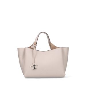 Tod's Leather Tote Bag - Pink