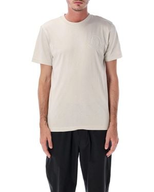 Moncler Embroidered Logo Cotton T-Shirt - White