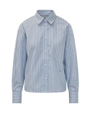 Victoria Beckham Chic Button-Up Shirt - Blue