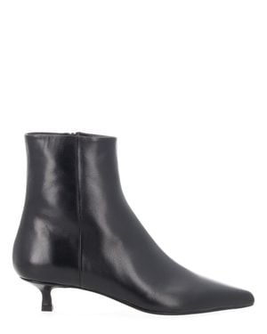 Aeyde Sofie Leather Ankle Boots - Black