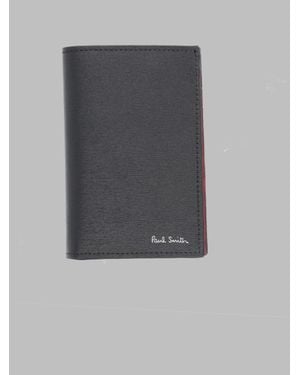 Paul Smith Bi-Fold Leather Wallet Cow & Purses - Gray