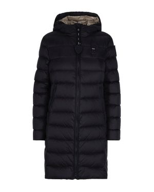 Blauer Long Hooded Puffer Coat - Blue