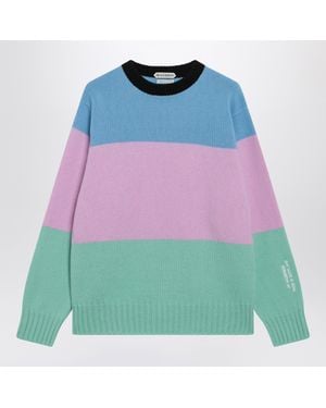 JW Anderson Jw Anderson Cornflower Menâ€S Striped Merino Wool Sweater - Green