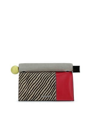 Jacquemus Inspired Patchwork Pouch Bag With Curved Shape - White