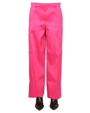 Magda Butrym High-Waisted Wide-Leg Pants With Fluid Silhouette - Pink