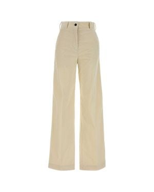 Moncler Ivory Stretch Velvet Mini Pants With Sculpting Fit - Natural