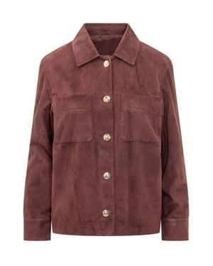 Max Mara Max Mara Smmabisso Leather Jacket - Brown