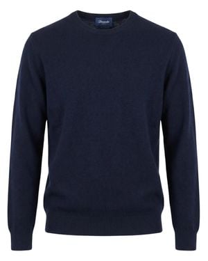 Drumohr Wool-Cashmere Sweater - Blue