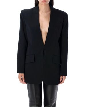 The Attico Wool Gabardine Jacket - Black
