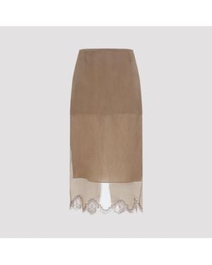 Carven Lingerie Skirt - Brown