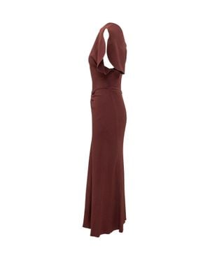 Victoria Beckham Bela Midi Dress - Purple
