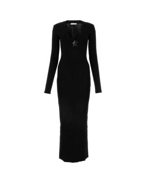 Area Stretch Viscose Dress - Black