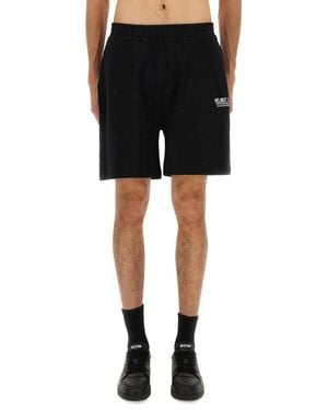 Helmut Lang Shorts With Logo Detail - Black