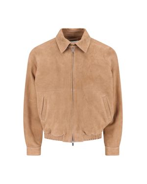 Tonywack Structured Jacket With High Collar And Zipper Closure - Natural
