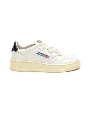 Autry Medalist Low Kids Leather & Rubber Sneakers - White