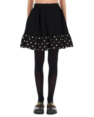 Moschino Flared Mini Skirt - Black