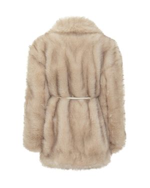 Sportmax Quilted Synthetic Jacket With Polyester Shell And Stretch Lining - Natural