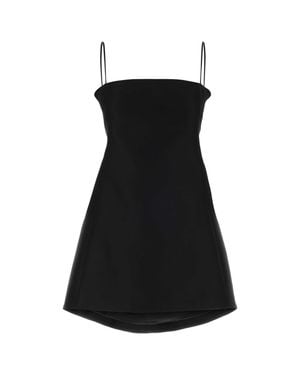 Balenciaga Wool Blend Mini Dress - Black