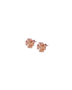 Tory Burch 90% Brass & 10% Titanium Stud Earrings - White