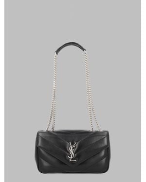 Saint Laurent Loulou Small Quilted Lambskin Mini Shoulder Bag - Gray