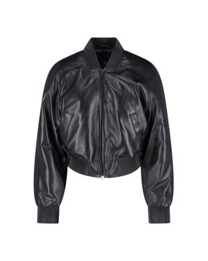 Phoebe Philo Cropped Bomber Jacket - Black