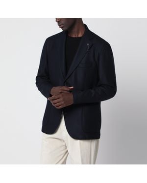 Santaniello Single-Breasted Jacket - Blue