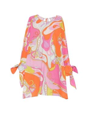 PUCCI Flowing Mini Dress With Round Neckline For - Pink