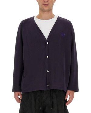 Needles Logo Cardigan - Blue