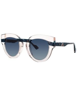Face A Face Blank 1 Sunglasses 50-26-145 Acetate Italy Case Included - Black
