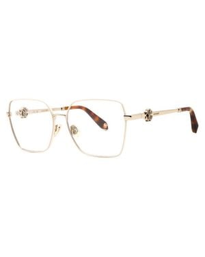 Roberto Cavalli Mini Light With Color Parts Clear Demo Lenses Eyeglasses - Metallic