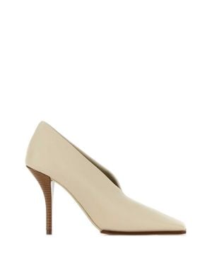 Alaïa Ivory Leather Pumps - White
