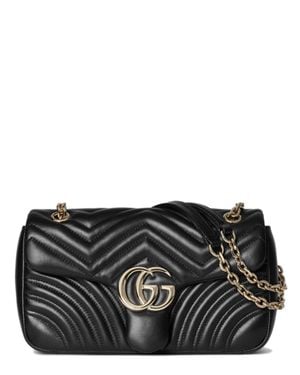 Gucci Mini Chevron Leather Crossbody Bag - Black