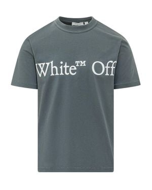 Off-White c/o Virgil Abloh Bookish Scarf Graphic T-Shirt - Gray