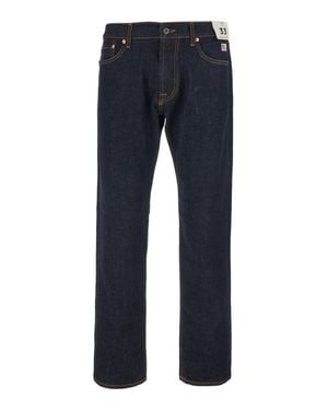 Roy Rogers Regular-Waist Cotton & Elastane Jeans With Five-Pocket Design And Logo Patch - Blue