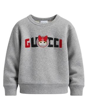 Gucci Boys 100% Cotton Sweater - Gray