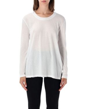 James Perse Clear Jersey Long Sleeve T-Shirt - White