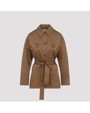 Yves Salomon Shirt Jacket - Brown