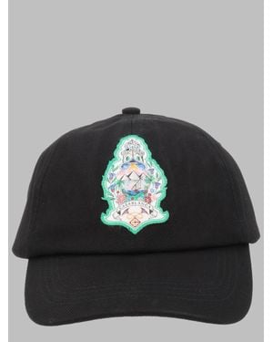 CASABLANCA Baseball Cap With Hotel Patch Cotton Hat - Black