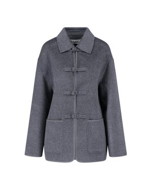 Rohe Wool Cashmere Toggle Coat - Gray